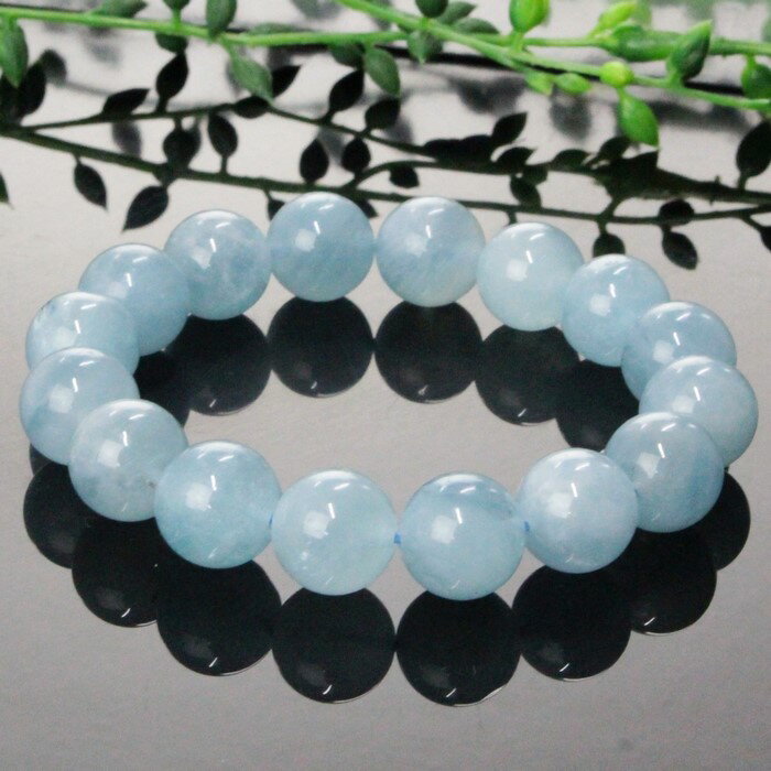 【厳選 一点物 大玉 12mm 高品質 インド産】アクアマリン ブレスレット Aquamarine アクアマリン ブレスレット 腕輪 Bracelet アクアマリンブレスレット メンズ レディース 天然石 限定 一点物 アクアマリン