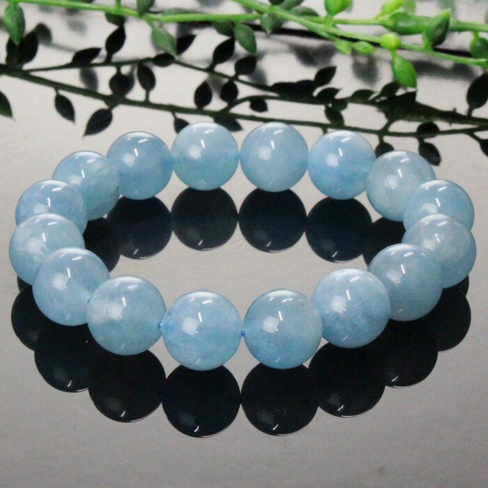 【厳選 一点物 大玉 12mm 高品質 インド産】アクアマリン ブレスレット Aquamarine アクアマリン ブレスレット Bracelet 腕輪 アクアマリンブレスレット メンズ レディース 天然石 限定 一点物 アクアマリン