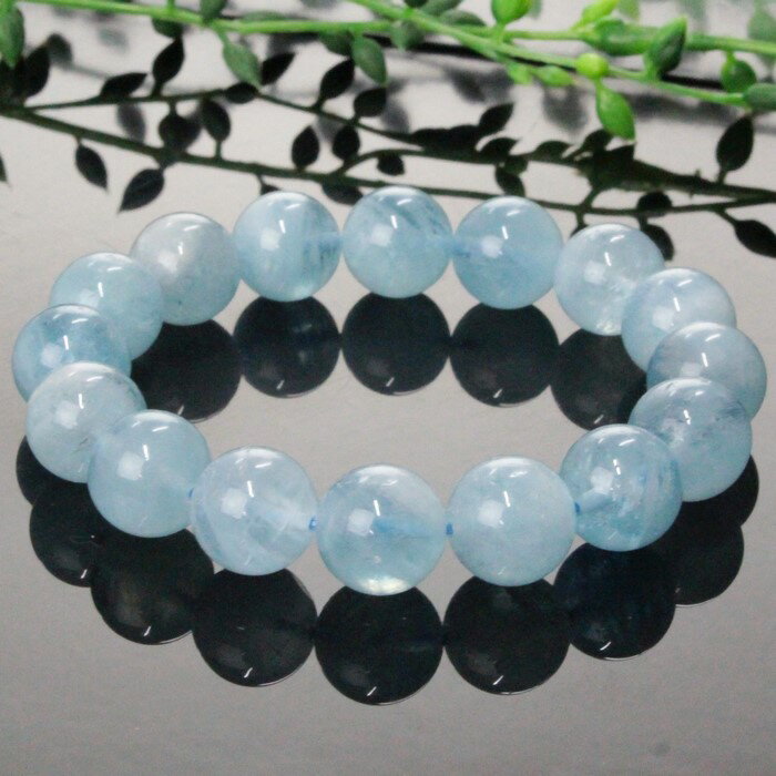 【厳選 一点物 大玉 12mm 高品質 インド産】アクアマリン ブレスレット Aquamarine アクアマリン ブレスレット 腕輪 Bracelet アクアマリンブレスレット メンズ レディース 天然石 限定 一点物 アクアマリン