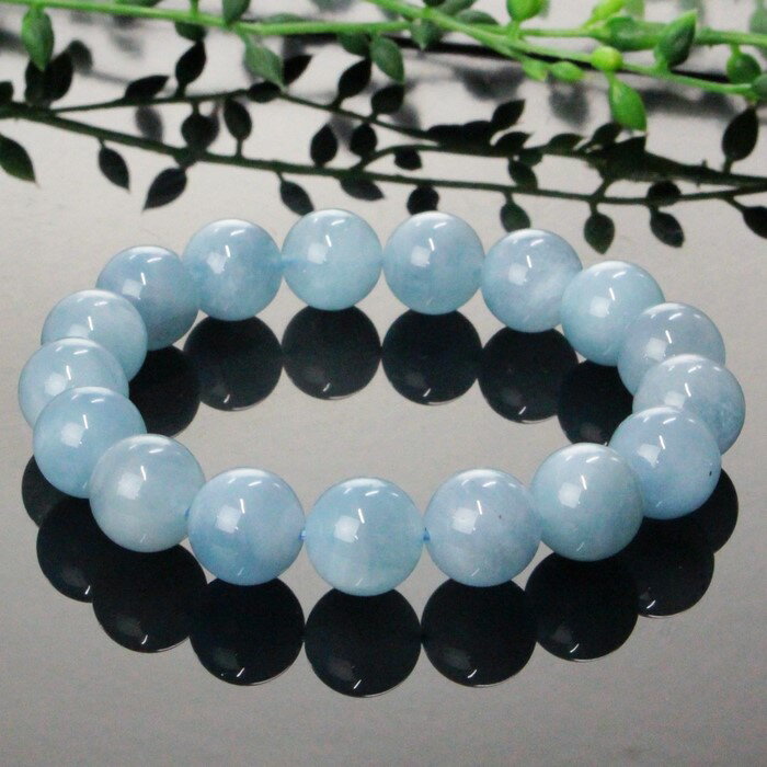 【厳選 一点物 大玉 12mm 高品質 インド産】アクアマリン ブレスレット Aquamarine アクアマリン ブレスレット 腕輪 Bracelet アクアマリンブレスレット パワーストーン ブレスレット 人気 おすすめ 天然石 海外直輸入価格 アクアマリン