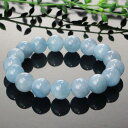 【厳選 一点物 大玉 12mm 高品質 インド産】アクアマリン ブレスレット Aquamarine アクアマリン ブレスレット 腕輪 Bracelet アクアマ...