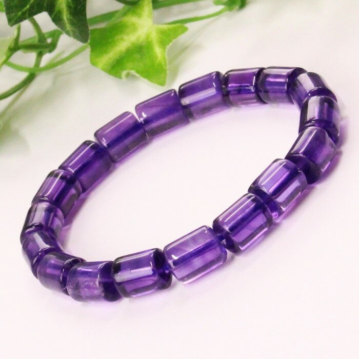 【厳選 ブラジル産 一点物 7mm】アメジスト ブレスレット アメシスト Amethyst 紫水晶 アメジスト ブレスレット 腕輪 Bracelet ブレスレッド アメジストブレスレット メンズ レディース 一点物 パワーストーン アメジスト