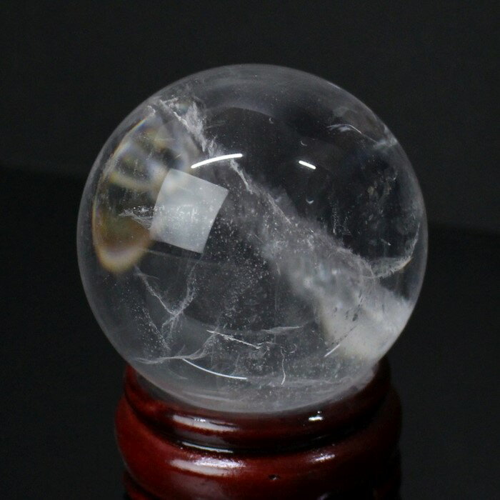 【厳選品質 透明度高い水晶玉 大玉 65mm】天然 水晶玉 水晶 丸玉 すいしょう ロッククリスタル クォーツ 水晶 原石 球体 置物 台座 水晶球 浄化 魔除...
