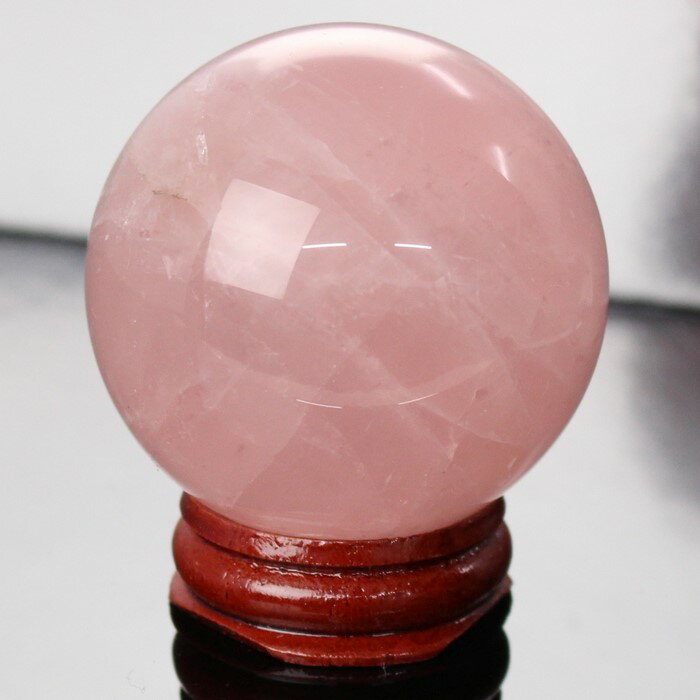 【厳選品質 一点物 51mm】ローズクォーツ 丸玉 紅水晶 Rose Quartz ローズクォーツ 原石 球体 水晶玉 球 置物 台座 大玉 丸玉 Circle...