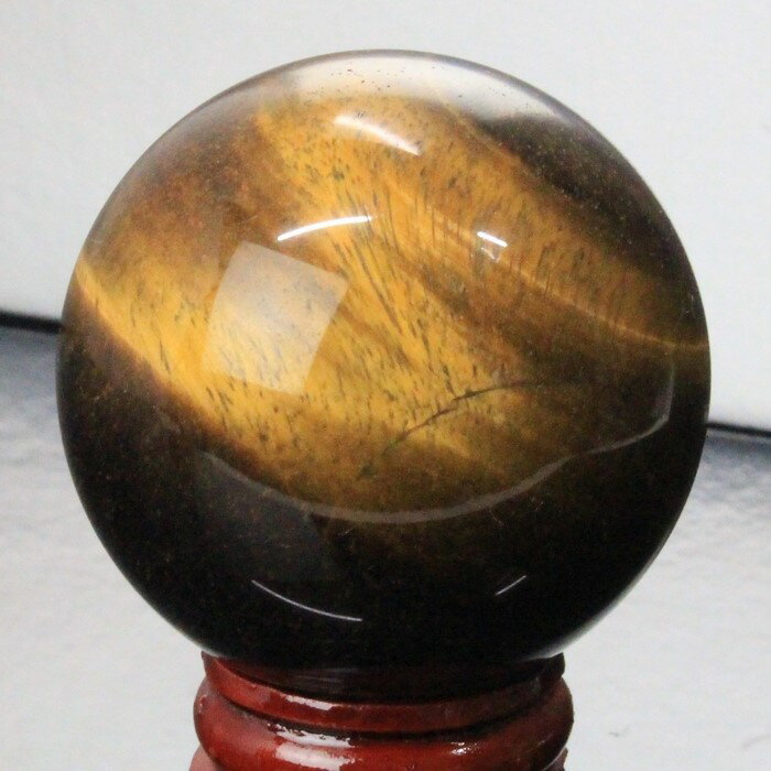 【レア 1点物 49mm】タイガーアイ 丸玉 金運 幸運 勝負運 虎 Tigereye キャッツアイ 虎目石 タイガーアイ 原石 球体 水晶玉 球 置物 台座 ...