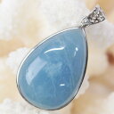 【一級品の輝き インド産アクアマリン】アクアマリン ペンダント Aquamarine 緑柱石 ミルキーアクア アクアマリン ネックレス ペンダントトップ Pen...