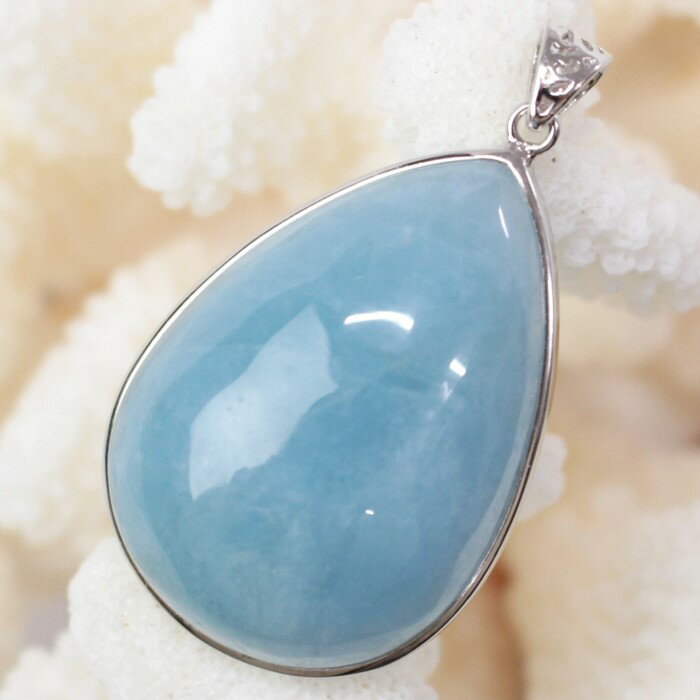 【厳選一点物 インド産アクアマリン】アクアマリン ペンダント ミルキーアクア 緑柱石 Aquamarine アクアマリン ネックレス ペンダントトップ アクアマ...