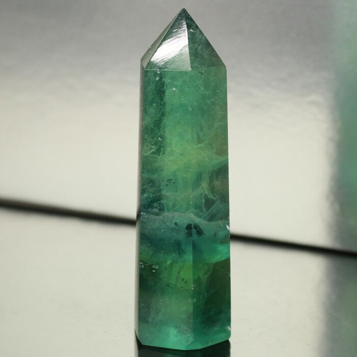【厳選品質 一点物】フローライト ポイント 蛍石 Fluorite グリーンフローライト 緑 フローライト 原石 石 鉱石 フローライトポイント メンズ レディ...