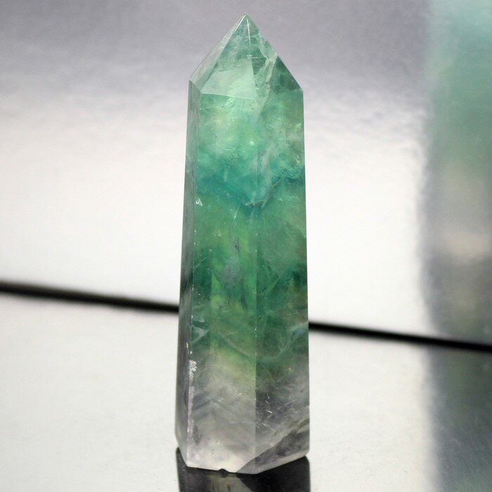 【限定 一点物】フローライト ポイント 蛍石 Fluorite 緑 フローライト 原石 柱 石 鉱石 クラスター ポイント 置物 インテリア フローライトポイント メンズ レディース 一点物 パワーストーン フローライト