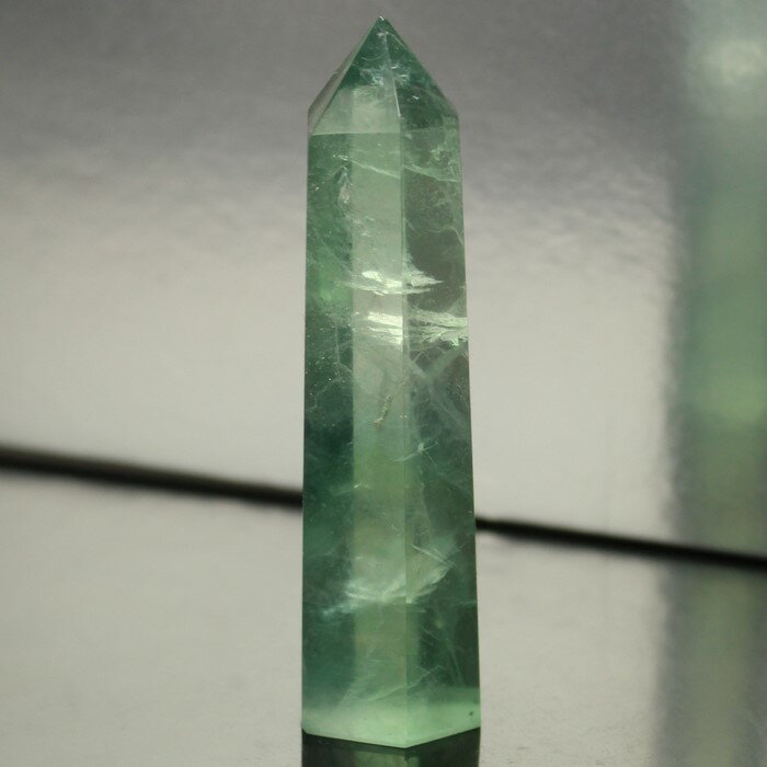 【厳選品質 一点物】フローライト ポイント 蛍石 グリーンフローライト 緑 フローライト 原石 鉱物 クラスター 置物 石 鉱石 柱 ポイント フローライトポイ...