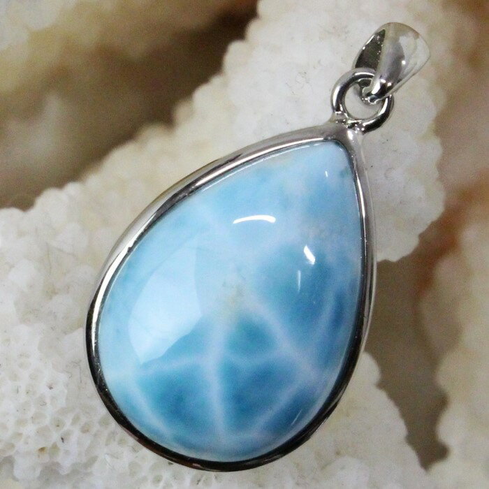 【ドミニカ産 高品質 一点物】ラリマー ペンダント Larimar 曹灰針石 Pectolite ペクトライト ラリマー ネックレス ペンダントトップ ぺんだんと Pendant ラリマーペンダント 天然石 ネックレス 人気 おすすめ パワーストーン 一点物 ラリマー