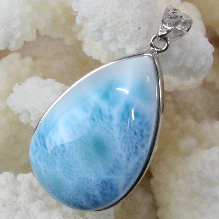 【最高品質一級品 厳選一点物】ラリマー ペンダント Larimar 曹灰針石 Pectolite ペクトライト ラリマー ネックレス ペンダントトップ ラリマー...