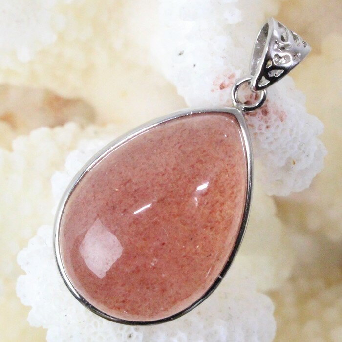 ストロベリークォーツ ペンダント 水晶 Strawberry Quartz ストロベリークォーツ ネックレス ペンダントトップ ストロベリークォーツペンダント ...