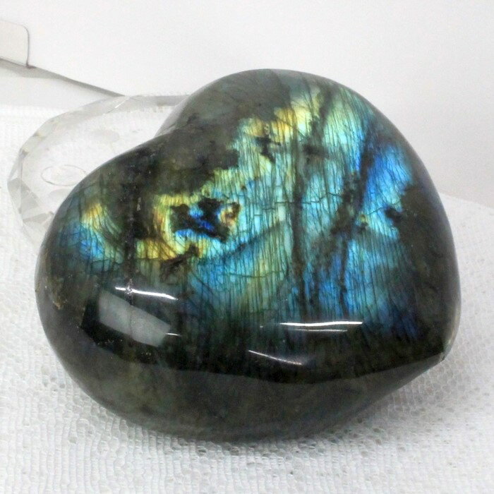 【一点物現物】ラブラドライト 原石 ハート型 Labradorite ラブラドライト タンブル お守り石 ラブラドライト原石 ハート型 天然石 タンブル パワーストーン 限定 一点物 ラブラドライト