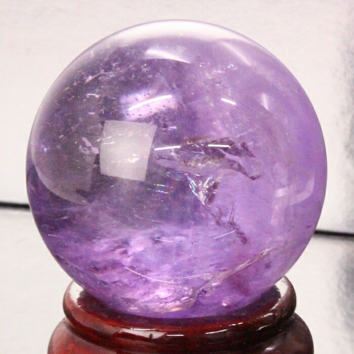 【49mm】アメジスト 丸玉 紫水晶 Amethyst アメジスト 原石 水晶玉 水晶球 丸玉 球体 アメジスト丸玉 メンズ レディース 天然石 限定 一点物 アメジスト