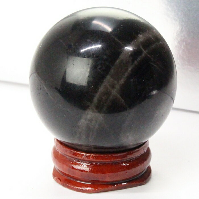 【厳選品質 一点物 42mm】モリオン 丸玉 Morion 黒水晶 モリオン 原石 球体 水晶玉 玉 球 置物 台座 水晶球 丸玉 魔除け 邪気払い 浄化 大玉...