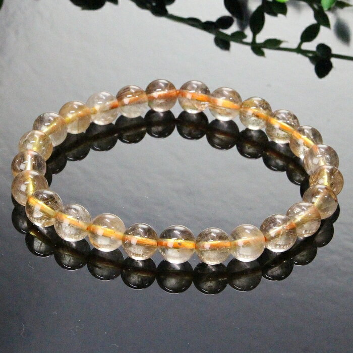 【一級品の輝き 厳選一点物 7mm】ルチルクォーツ ブレスレット 金針水晶 原石 ルチルクォーツ ブレスレット 腕輪 Bracelet ルチルクォーツブレスレット 海外直輸入価格 LuLu House（ルルハウス るるはうす） ルチルクォーツのサムネイル