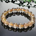 【11mm】ルチルクォーツ ブレスレット 金針水晶 原石 ルチルクォーツ ブレスレット Bracelet ブレスレッド 腕輪 ルチルクォーツブレスレット メンズ...