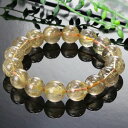 【厳選 一点物 ブラジル産 高品質 AAAグレード 14mm】ルチルクォーツ ブレスレット 金運 ルチルクォーツ ブレスレット Bracelet ブレス タイタ...