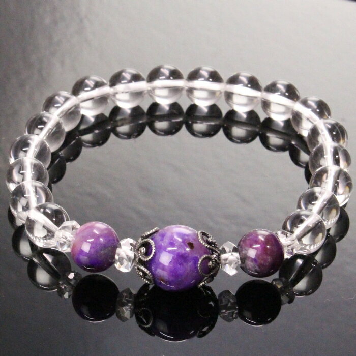 【品質に自信あり 一点物現物】スギライト ブレスレット 杉石 スージーライト Sugilite スギライト ブレスレット 腕輪 Bracelet スギライトブレ...