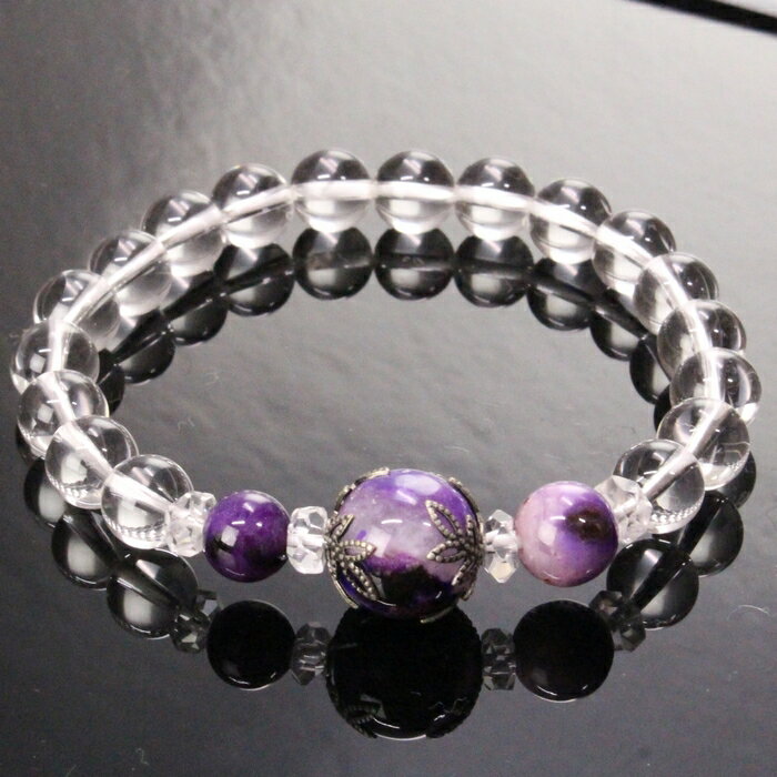 【厳選品質 一点物】スギライト ブレスレット 杉石 Sugilite スギライト ブレスレット 腕輪 Bracelet スギライトブレスレット メンズ レディー...
