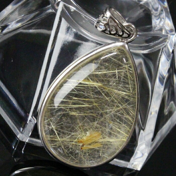 【ブラジル産最高品質 一点物】ルチルクォーツ ペンダント 金針水晶 原石 ルチルクォーツ ペンダントトップ ネックレス ルチルクォーツペンダント パワーストーン...