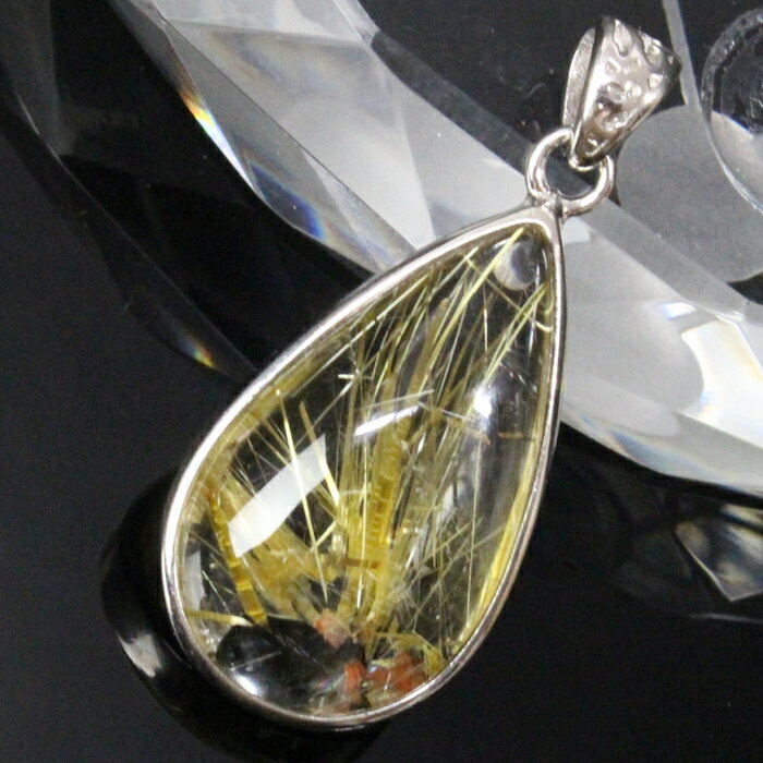 【高品質厳選一点物】ルチルクォーツ ペンダント タイタン ルチル ルチルクォーツ ペンダントトップ ネックレス Pendant ルチルクォーツペンダント パワー...