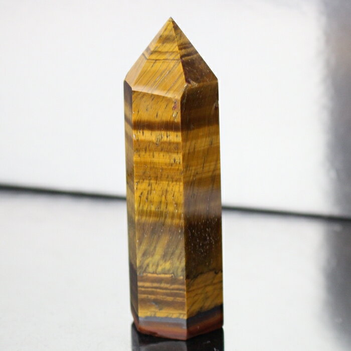 【品質に自信あり 一点物現物】タイガーアイ ポイント 金運 幸運 勝負運 虎 タイガーアイ 原石 柱 ポイント 置物 石 鉱石 クラスター インテリア Poin...