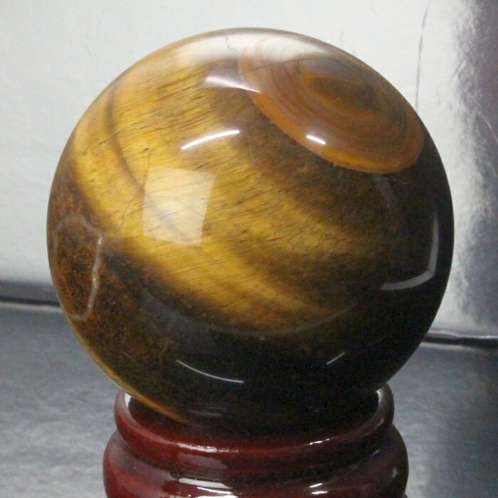 【58mm】タイガーアイ 丸玉 金運 幸運 勝負運 Tigereye キャッツアイ タイガーアイ 原石 球体 水晶玉 球 置物 水晶球 大玉 丸玉 Circle...