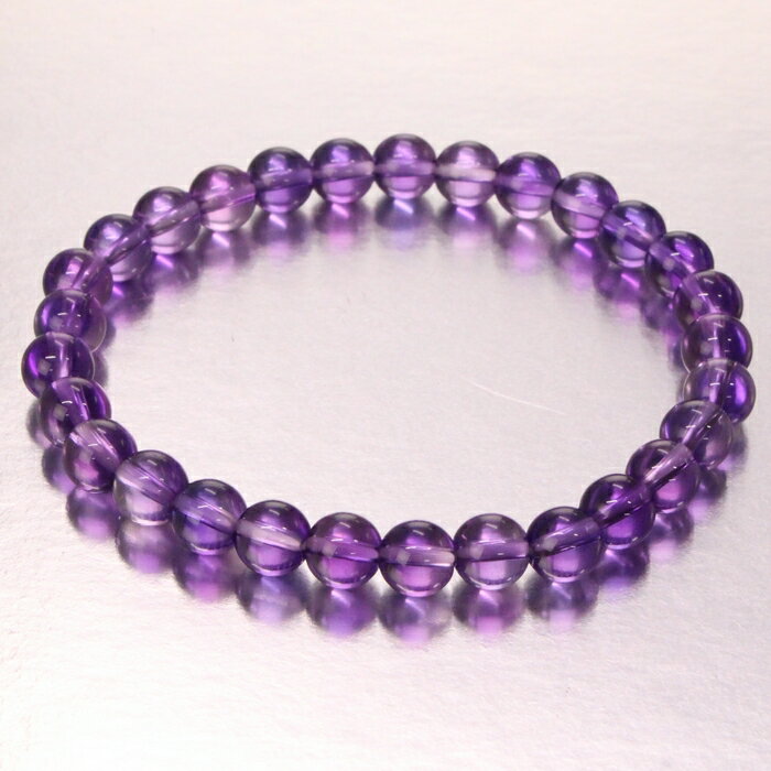 【高品質 一点物販売 6mm】アメジスト ブレスレット 【高品質 ブラジル産】Amethyst アメシスト 紫水晶 アメジスト ブレスレット Bracelet アメジストブレスレット パワーストーン ブレスレット 天然石 メンズ レディース 人気 アメジスト