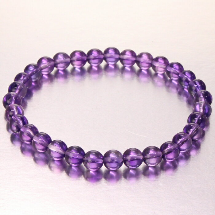 【6mm】アメジスト ブレスレット 【高品質 ブラジル産】Amethyst アメシスト 紫水晶 アメジスト ブレスレット Bracelet アメジストブレスレット パワーストーン ブレスレット 天然石 メンズ レディース 人気 アメジスト