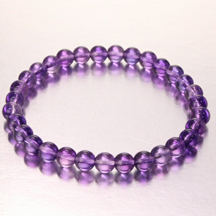 【厳選品質 一点物 6mm】アメジスト ブレスレット 【高品質 ブラジル産】Amethyst 紫水晶 アメジスト ブレスレット Bracelet アメジストブレスレット メンズ レディース 一点物 パワーストーン アメジスト