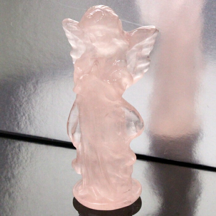 【一級品の輝き 厳選一点物】ローズクォーツ 原石 彫刻 紅水晶 ローズクォーツ 原石 置物 開運 幸運 石 天使 エンジェル ローズクォーツ原石 彫刻 天然石 ...