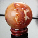 【46mm】メノウ 丸玉 アゲート メノウ めのう 瑪瑙 赤縞瑪瑙 サードオニキス 原石 丸玉 水晶玉 球 玉 メノウ丸玉 メンズ レディース 限定 一点物 パ...