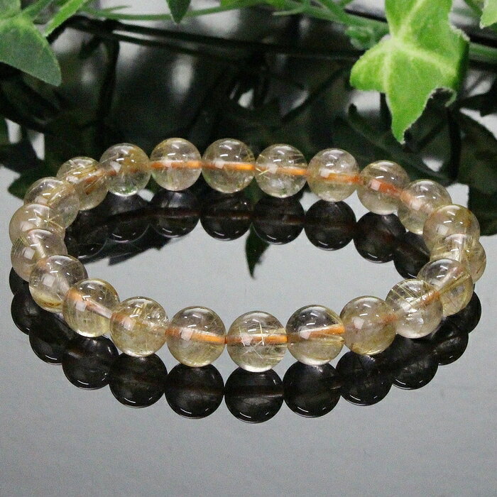 【高品質 一点物販売 8mm】ルチルクォーツ ブレスレット 金針水晶 原石 ルチルクォーツ ブレスレット ブレス Bracelet 腕輪 ルチルクォーツブレスレ...