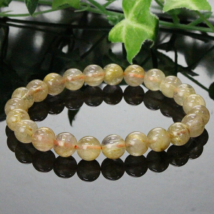 【高品質厳選一点物 8mm】ルチルクォーツ ブレスレット 金針水晶 原石 ルチルクォーツ ブレスレット 腕輪 Bracelet ルチルクォーツブレスレット 天然...