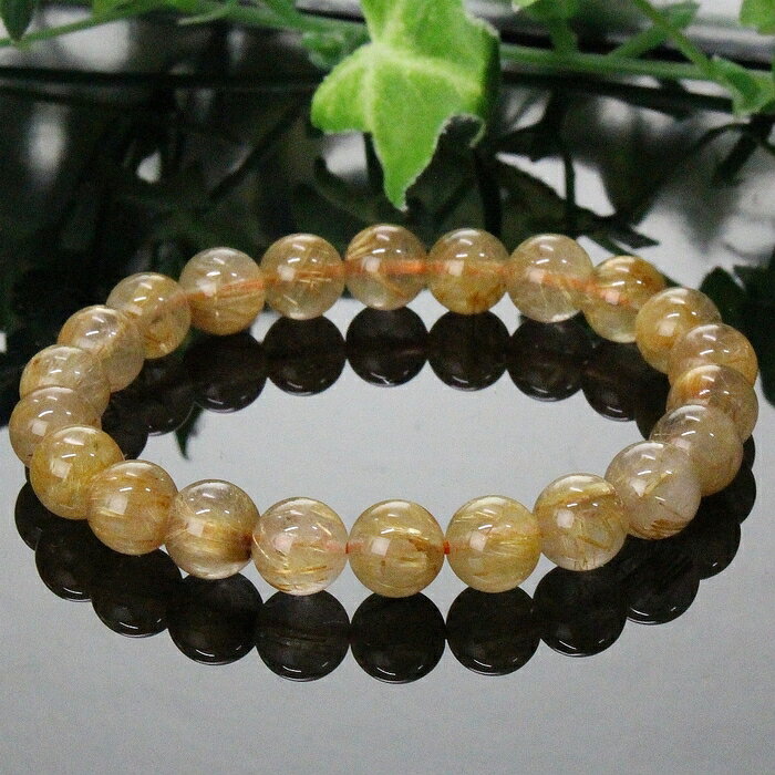 【品質に自信あり 一点物現物 8mm】ルチルクォーツ ブレスレット 勝負運 金運 財運 ルチルクォーツ ブレスレット ブレス Bracelet ルチルクォーツブ...