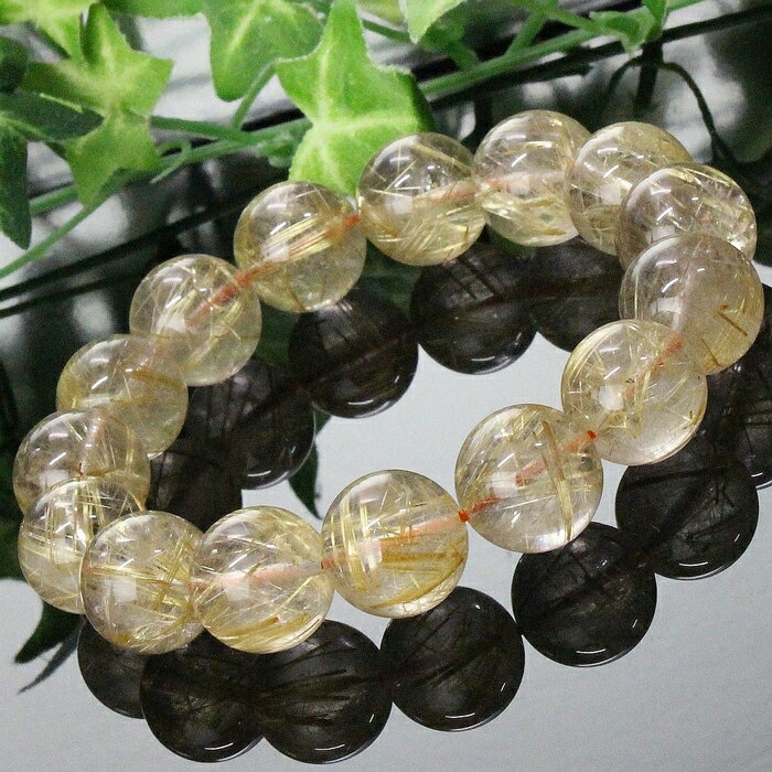 【特選品質一級品 一点物現物 15mm】ルチルクォーツ ブレスレット 金針水晶 原石 ルチルクォーツ ブレスレット 腕輪 Bracelet ルチルクォーツブレスレット パワーストーン ブレスレット 人気 おすすめ 天然石 海外直輸入価格 ルチルクォーツ