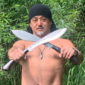 群馬のランボーモデル4サバイバルククリ レッドオルカ 剣鉈 1尺 甲伏せ造り カイデックスケース 鞘付 秋友 日本刀 斬れ味 無人島 サバイバル 定 群馬のランボー サバイバル王国 冒険少年 あばれる君 愛用 あばれるナイフナイフ アウトドア 日本製 鍛造