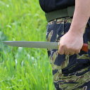 サバイバルマスター 止刺 240 花梨柄 刀巻き 赤 レッドオルカ 剣鉈 240mm 甲伏せ造り カイデックスケース鞘付 秋友 日本刀 無人島 サバイバル 冒険少年 アウトドア サバイバル ブッシュクラフト キャンプ ナイフ 大型 斬鉄剣 日本製鍛造 コンベックス 最強 猟師 クマ対策(4)