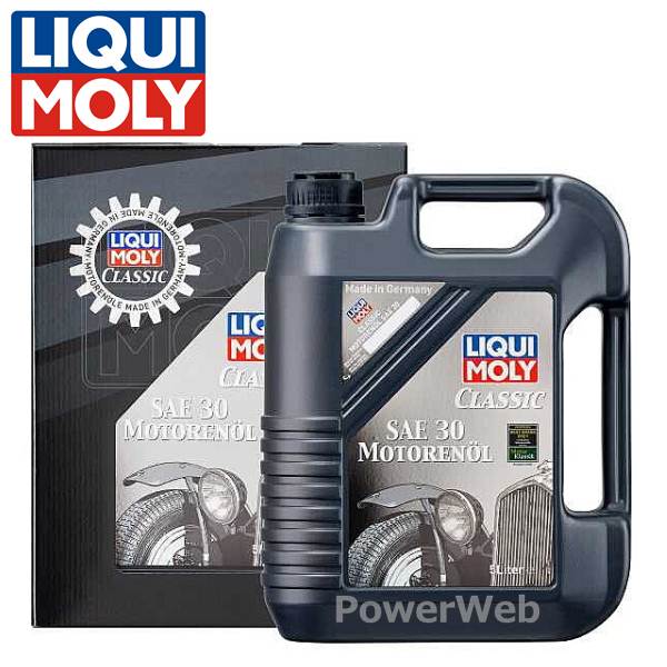 商品詳細メーカー：LIQUI MOLY (リキモリ)商品：クラシックモーターオイル SAE30粘度：SAE30内容量：5L品番：1133商品詳細マイルドにブレンドされたミネラルベースのシングルグレード・エンジンオイル。オイルフィルターが無い、もしくはサイクロンセパレーター(ディスクフィルター)を装備しているクラシックカーやオートバイ用に最適です。厳選されたベースオイルと添加剤は、あらゆるの動作条件下で最適な潤滑と非常に優れた摩耗保護を発揮します。■送料について送料無料・リキモリ製品ですと オイル、添加剤含め 24Lまでは同梱可能でございます。(20L商品を除きます)・リキモリ製品以外同梱不可となります。ご了承ください。 画像について ・メーカーの共通画像を使用しており、イメージ画像となります。・品番により容量やパッケージが異なる場合がございます。・容量は、商品名通りとなります。 納期 ・商品はメーカーさんより、お取り寄せとなります。・メーカー欠品、生産中止等で入荷に見込みがございません場合は キャンセルとさせていただく場合がございます。予めご了承ください。 注意事項 ・予告なく仕様が変更となる場合がございます。・ご返品、キャンセルはお受けできませんので よくご確認の上、ご注文をお願いいたします。・性質上、配送中にパッケージの傷、凹みが生じる場合がございます。傷、凹みでの交換はできません。予め　ご了承ください。