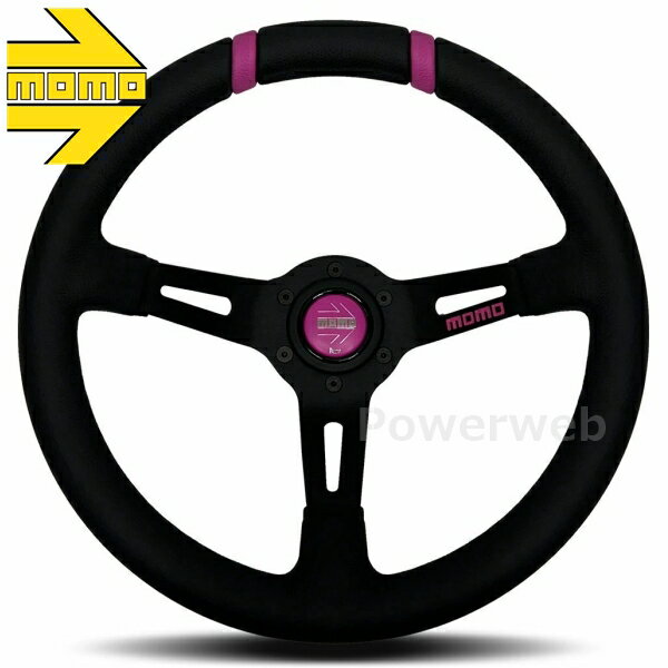 乐天商城 - MOMO ステアリング AL-03 DRIFT PINK RIBBON 【PINK RIBBON サポートモデル】 330mm モモ ドリフト ピンクリボン