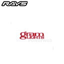 RAYS 7415000004003 No,5 gramLIGHTS ロゴステッカー(幅75mm) レッド 57SX用リペアステッカー [メール便]