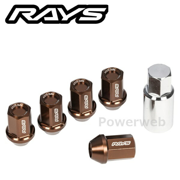 RAYS ジュラルミンロック&ナットセット L37 6H用 M12×1.5 ブロンズアルマイト 19HEX 24個セット 740200001211BR