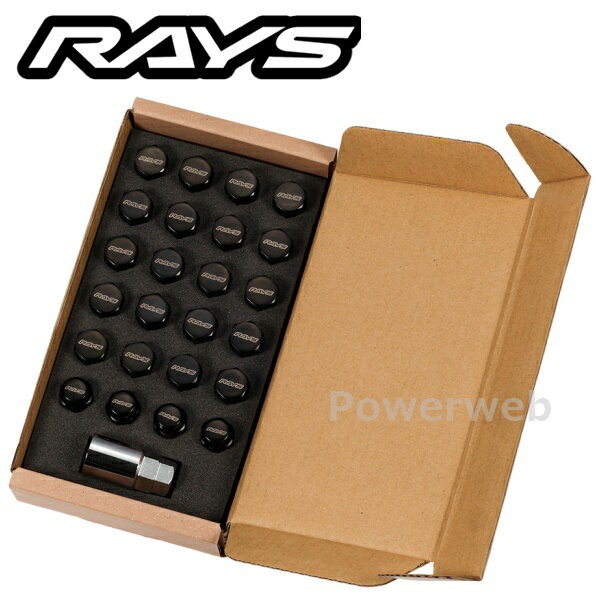 RAYS 19HEX ナット＆ロックセット (L33 M14 6H用) M14×1.5 BK(ブラック) 24個セット 74081000006BK
