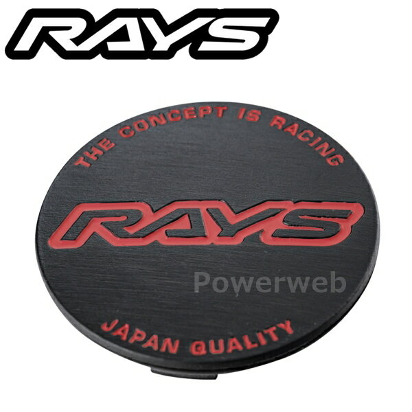 RAYS 61023812600RD No.107 GENERAL CAP V4 BK Hairline/RD センターキャップ