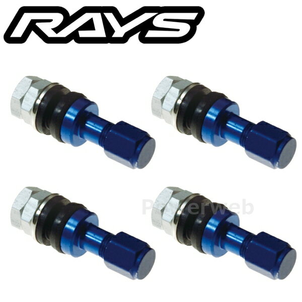 RAYS 65050000034BL-4 No.22 INSIDE ALUMINUM AIR VALVE BL �����Х�� 4�ĥ��å� [�᡼����]