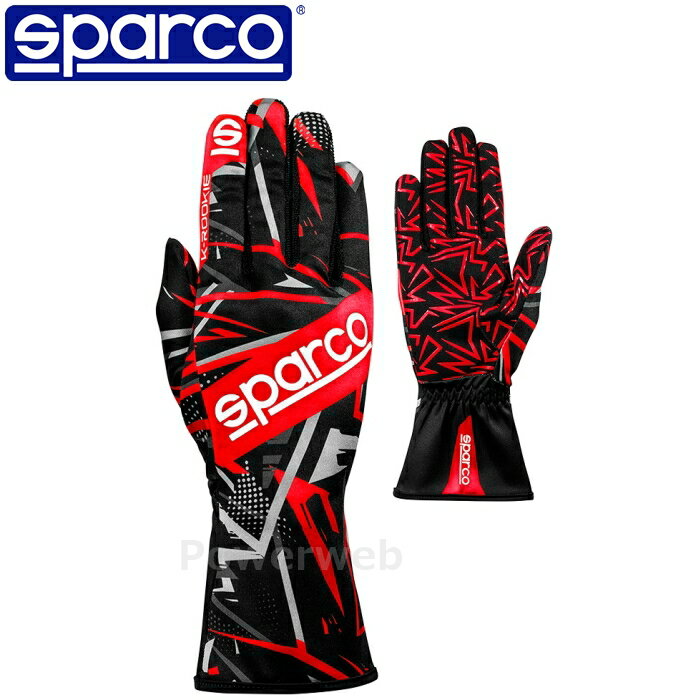 SPARCO K-ROOKIE (Kルーキー) レーシングカートグローブ BKG0001B0K12006 ブラック/レッド(K12) XXXS(06) スパルコ [メール便]