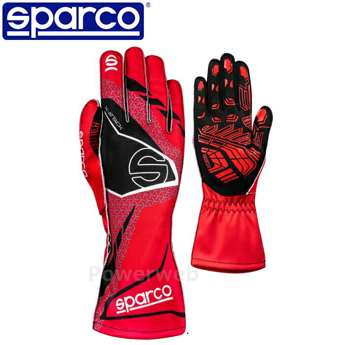 SPARCO K-ATTACK (Kアタック) レーシングカートグローブ BKG0004B0R27010 レッド/ブラック(R27) M(10) スパルコ メール便