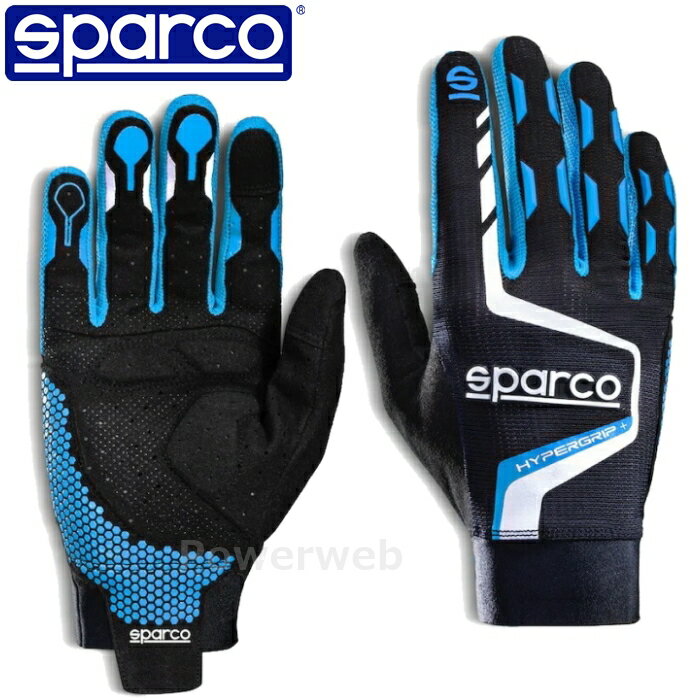 SPARCO HYPER GRIP+ (ハイパーグリップ プラス) ゲーミンググローブ 00209511NRAZ ブラック/ブルー(NRAZ) L(11) スパルコ